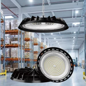 High Efficiency 180LmW IP65 IK08 100000H Long Life Aluminum UFO for High Bay Light 150W/200W for Warehouse Factory Workshop