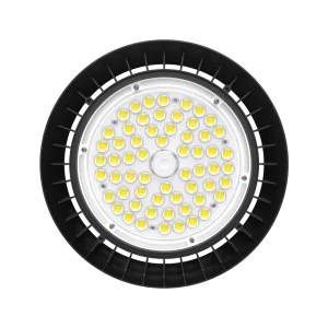 High Efficiency 205lm/W Round High Bay Light IP65 Waterproof 100W 150W 200W for Warehouses Factories Workshops 5000K