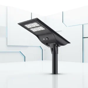 High Efficiency Commercial IP66 Waterproof Outdoor Aluminum Solar LED Street Light Motion Sensor 4000K Battery Dimmable 3-Year