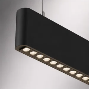 High Efficiency Direct Indirect Architectural LED Linear Pendant Light with DALI Control for Office Commercial Lighting Projects