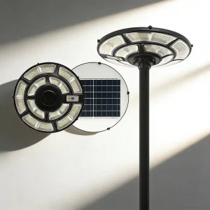 High Efficiency IP65 LED Solar Garden Light Round All in One Outdoor UFO Solar Light