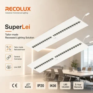 High Efficiency LED Recessed Panel Retrofit Light 170lm W Lay in Luminaire for Public Buildings