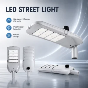 High Efficiency Modular Aluminum Alloy LED Street Light 60W 360W AC IP66 Waterproof Outdoor Road Lighting 160lm/W