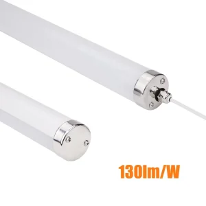 High Efficiency Parking Lights Ik08 Round LED Tri Proof Light 18w 36w 304 Stainless Steel End Cap Tri Proof Tubular Light