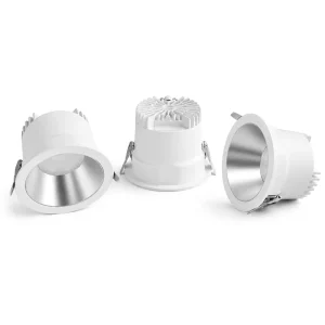 High Efficiency Recessed LED Downlight 15W 25W 35W UGR<19 Mirror Black Reflector Ceiling Light