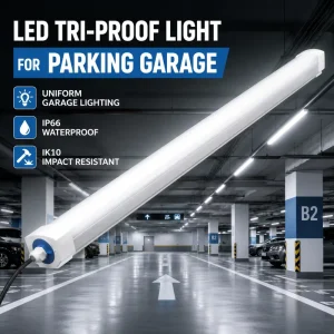 High Efficiency Warehouse LED Tri Proof Light Up to 170LM/W IP66 IK10 Aluminum Waterproof Batten for Industrial Projects