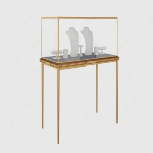 High End Jewelry Cabinet Display Counter Stainless Steel Jewellery Display Cabinet Customized Glass Jewelry Showcase