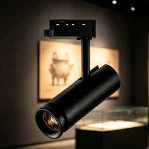 High End Luxury Indoor Anti Glare LED Track Light Aluminum Housing Professional Track Spotlight for Museum Exhibition Display