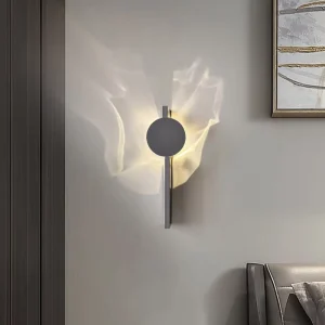 High-End Modern Minimalist Stainless Steel Wall Lamp for Master Bedroom Corridor Wave Design LED Creative Style