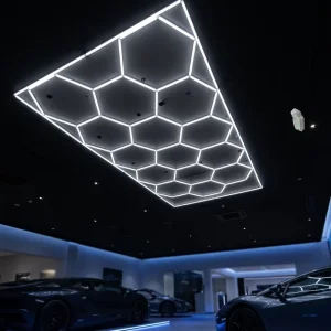 High Hexagonal Hexagon Garage Lights Stepless Garage Lights for Garage Billiard Room 15 Grid System