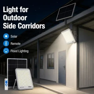 High Lumen 160lm/W 300W Die-Cast Aluminum Outdoor Residential Square Lighting Solar Flood Light