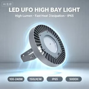 High Lumen 300W SMD LED UFO High Bay Light 140lm/W IP65 Aluminum for Warehouse