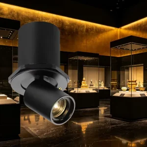 High Lumen 3W LED Aluminum Cabinet Light Modern Rotatable Embedded Mini Spotlight COB Jewellery Store Track Lighting CRI95