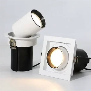 High Lumen Aluminum Ceiling Recessed Anti Glare Knx Hotel COB Adjustable LED Spotlights for Home Hotel Restaurant Household