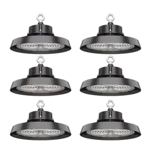 High Lumen Aluminum IP66 100W 150W 200W 250W 300W Industrial Lamp for Warehouse Workshop UFO LED High Bay Light Fixture