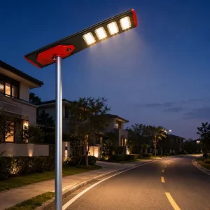 High Lumen LED Solar Street Light 400W with IP65 Waterproof 170lm w Housing Adjustable Color Temp Dimmable for Road Outdoor Use