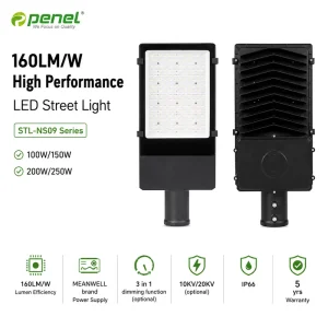 High Lumen Outdoor IP65 Waterproof 50W 200W AC LED Street Light for Parking Lot & Public Road