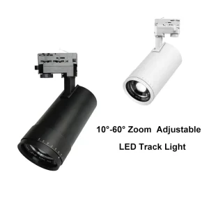 High Lumen Output Factory OEM 40W COB Zoom LED Track Light with 0-10V Dimming for Museum Gallery Large Commercial Projects CE