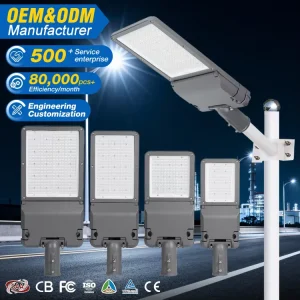 High Lumen Road Lighting Outdoor IP66 Waterproof Die cast Aluminum 50W 100W 150W 200W LED Streetlight