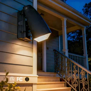 High Lumen Square Commercial Floodlight ETL DLC Wall Mount LED 60 Watt Wall Pack Light for Exterior Architecture Lighting