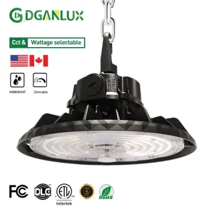 High Lumen UFO High Bay Light 90W 120W 150W IP65 SMD2835 Industrial LED Light with Motion Sensor for Warehouse Workshop Gym