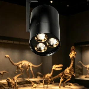 High Output 3-In-1 Chip Design LED Track Spotlighting High Brightness High Ceiling Display Lighting for Museum Showcase Cabinet
