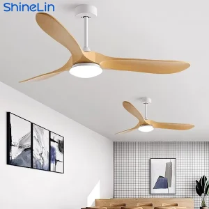 High Performance Modern 52 Inch 3 Blades Indoor Living Room Decoration Low Noise Remote Control LED Ceiling Fan Light