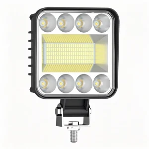 High-Power 12V 4500LM 15.4W IP69K Waterproof Durable Square Spotlight LED Work Light for Transportation Safety
