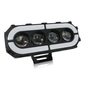 High Power 50W Aluminum Motorcycle LED Spotlights with Yellow Color Ring Waterproof High Performance 12 24V