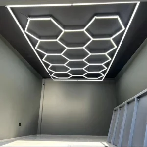 High Power Hanging 220V 110V Work Light LED Parking Garage Luminaires Lights Hexagonal Honeycomb Lamp