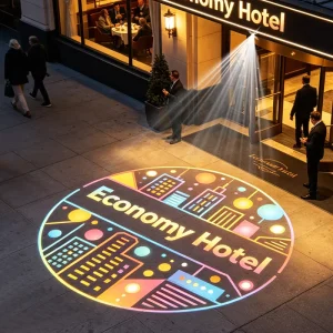 High Power IP67 Waterproof Outdoor Advertising Lights Logo Gobo Projector with Color Changing Feature Wedding Lighting