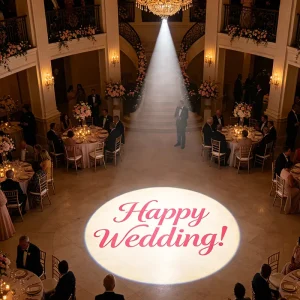 High Power IP67 Waterproof Outdoor Advertising Lights Logo Gobo Projector with Color Changing Feature Wedding Lighting