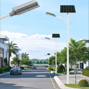 High Power LED Road Solar Street Light 100W/200W IP65 Waterproof Aluminum Remote Control CE Certified Long Lighting Time