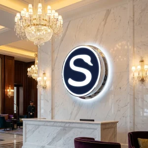 High Quality 3D Custom Acrylic LED Light Box Stainless Steel Frame Waterproof Power Saving Indoor Wall Decor Custom Shape
