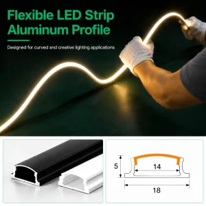 High Quality Bendable LED Aluminum Profile LED Strip Channel for Creative Architectural LED Lighting Projects