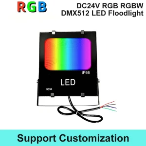 High Quality DC24V 50W 100W RGB RGBW DMX512 Digital Programmable LED Outdoor Waterproof Projector Floodlight Stage Light