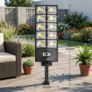 High Quality Dawn to Dusk Outdoor Solar Street Light 100Watt LED IP65 6000K Daylight Dimmable for Road