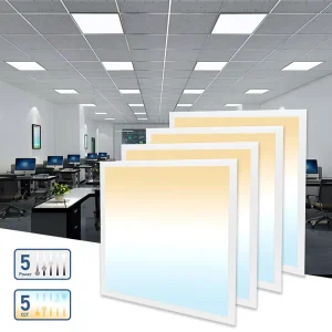 High Quality Eco friendly 5CCT Dimmable LED Panel Light Super Slim 40W 60W 130lm w Commercial Panel Backlit Office Indoor Square