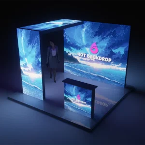 High Quality Frameless Advertising Light Box LED Backdrop Light Box Display Booth Trade Show Stand Booth Exhibition Light Box