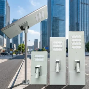High Quality IP66 Rated Aluminum Solar Street Lights with Remote Control High Brightness LED Battery Powered