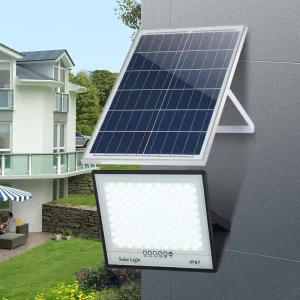 High Quality IP67 Waterproof LED Solar Security Flood Light 45W 400W ABS Outdoor Landscape Lighting with 90 120 Beam Angle