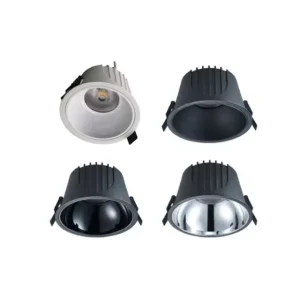 High Quality Modern Interior IP44 Waterproof Anti-Glare Recessed White LED COB Downlight for Hotel Washroom