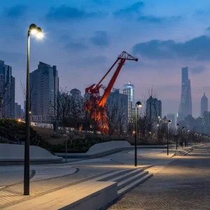 High Quality Modern LED Street Lamps for Garden Park Warm White Solar Powered Lighting Aluminum Body IP67 AC Power