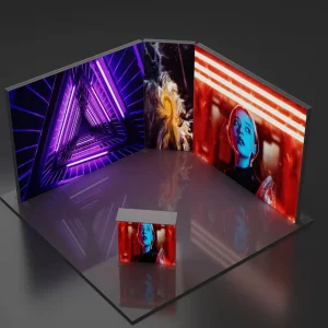 High Quality Quick Set Portable Aluminum Frame Hanging Option Exhibition Display Booth with SEG Light Box