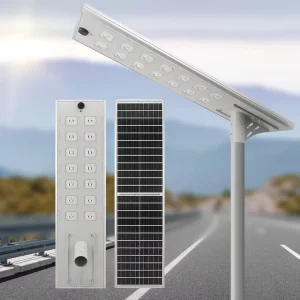 High Quality Smart Outdoor Waterproof IP65 Remote Control Aluminum Highway 100W 120W All In One LED Project Solar Street Road