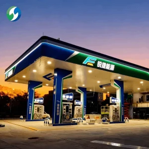 High Quality Waterproof PMMA Gas Station Petrol Station Canopy Gas Station Equipments with LED Display Light Assembly