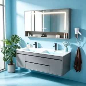High Stability Multi-layer Wood Vanity Anti-crack Bathroom Cabinet Bulk Supply OEM ODM