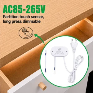High Voltage 220V 110V LED Strip Light Touch Sensor Switch 1A 3A Hidden Surface Wood Touch Sensor
