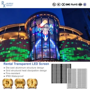 High-definition Outdoor Transparent LED 85% Transparency Mesh Display Screen on Glass LED Video Wall Advertising Panel Window
