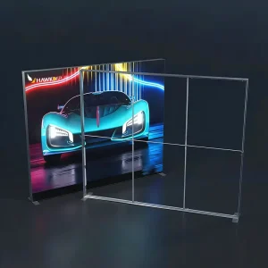 High end Portable Rectangle Aluminum Decorative Trade Show LED Light Box Stand Reusable Advertising Booth with Frame